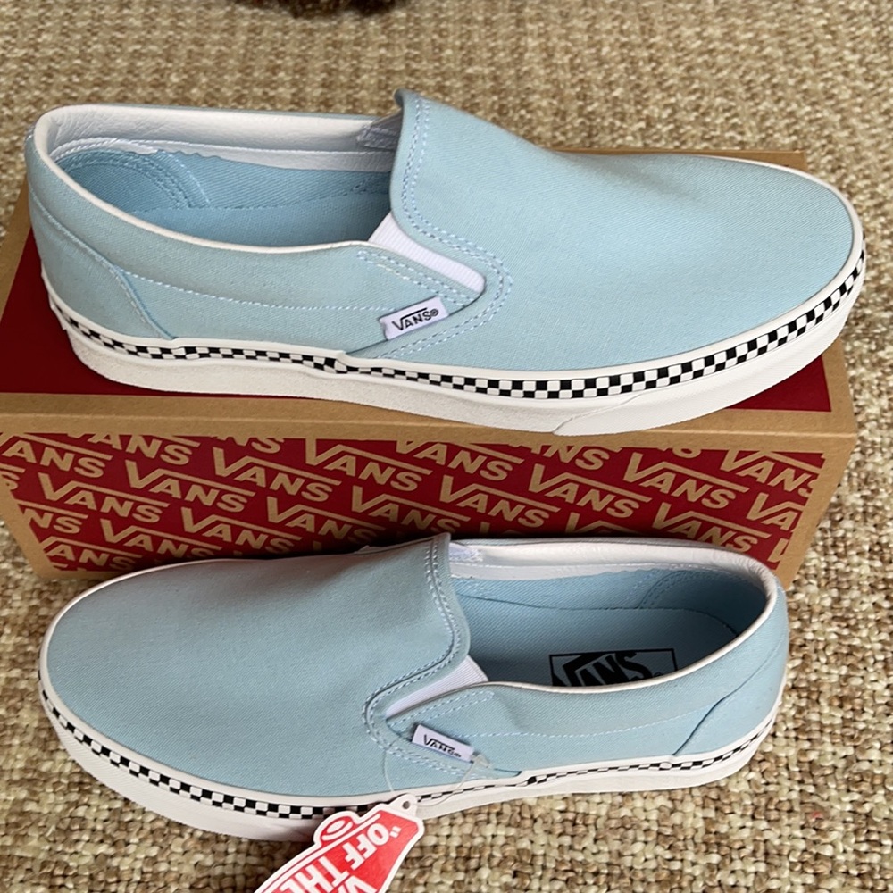 Vans Classic Slip On Check Foxing Men’s - Picture 4 of 16